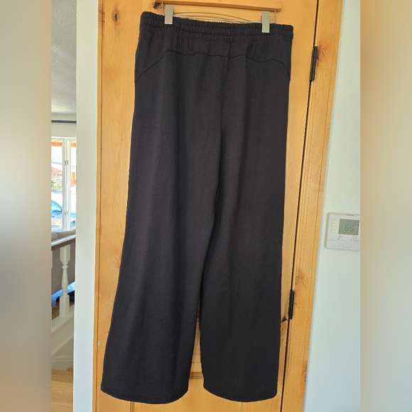 NWT Quince Black Fleece Wide-Leg Pants XL - Picture 8 of 10